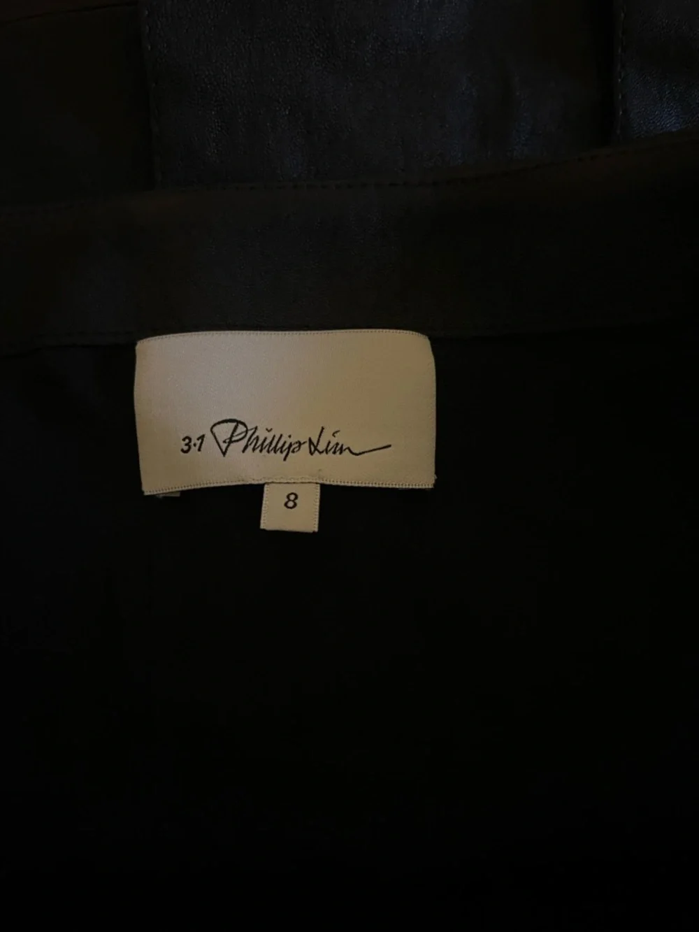 Philip Lim Black Brown Leather Pleated Skirt